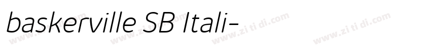 baskerville SB Itali字体转换